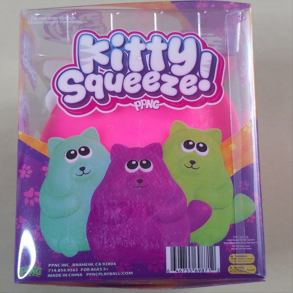 PPNC Kitty Squeeze Toy Kids OS Pink Sensory Squishy Stress Relief NWT